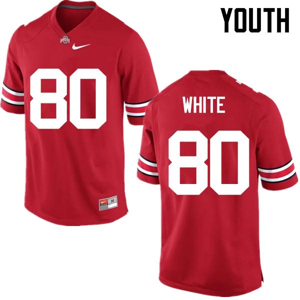 Brendon White Ohio State Buckeyes Youth NCAA #80 Nike Red College Stitched Football Jersey FBV8656BA